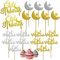Eid Mubarak - Décoration Aid Moubarak - Decoration Gateau Eid Mubarak (19 pièces) - Kit de Decoration de Cupcake Pour le Ramadan - Islam - Musulman