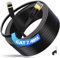 ikbc Cat 7 Ethernet Cable 40m, Flat Lan Cable 40m 10Gbps 600MHz FTP Shielded, High Speed Intermet Cable 40 Meter Cat 7 Gigabit Rj45 Network Cable Black for Router PS4/5 PC (40 Clips)