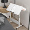 PIPIPOXER 80 x 40 cm, tavolo pieghevole per computer portatile con ruote, altezza regolabile 64-89 cm, scrivania per computer, tavolo da lavoro mobile, tavolo da sopravvivenza a 360°, colore bianco