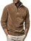 KONG JIMFAN Hoodie Pullover Lederpflege Jacke Hoodie Pullover Rollkragenpullover Herren Oberteile Herren Steppmantel Herren Lang Fahrrad Jacke Ärmellose Jacke Schwarzes Hemd(Braun,XXL)