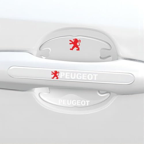 CompraFun Film Protecteur pour Poignée de Porte de Voiture, 8 Pcs Universel Autocollant Voiture Transparent Autoadhésive pour Poignée de Porte, Anti-Rayures
