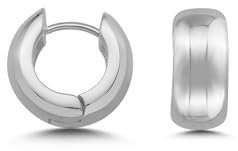 Cassini Creolen Silber 925 Damen – Mittelgroße Hochglanzpolierte Klappcreolen Ohrringe, Nickelfrei & Hypoallergen Schmuck für Eleganten Alltag – ca. 20 mm 3CSR2