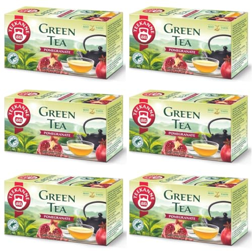 TEEKANNE-Green Tea Pomegranat-Grüner Tee mit Granatapfelgeschmack-6x20 (Dekond gift)