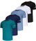 Herren T Shirt 5er Pack Fitness Outdoor Läuft T-Shirts Schnelltrocknend Polyester Baseball Tennis Shirt Männer Atmungsaktiv Basic SportT Shirts Set-Schwarz/Weiß/Navy/Haze/Grün-3XL