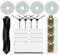 JOYSOG Accesorios para aspiradora Proscenic M9, 1 cepillo principal + 4 cepillos laterales + 4 filtros + 4 almohadillas para fregona + 4 piezas de repuesto para bolsa de polvo