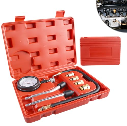 Tester di Compressione: PRITOK Motori Manometri Compressione, Tester di Compressione del Cilindro del Motore per Ttest Moto Auto Auto Motore Fuoribordo Benzina Motore a Gas Automotive M10 M12 M14 M18