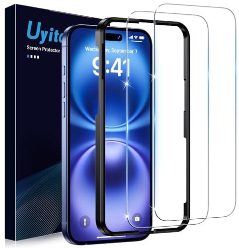 Uyiton für iPhone 15/16 für Panzerglas - 2 Stück 9H Härte Panzer Schutz Glas Schutzfolie,Vollständige Abdeckung Folie Displayschutz Anti-Kratz Schutzglas für iPhone 15/16