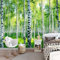 Fototapete Birkenwald 350 x 256 cm Tapete Fototapeten Vlies Tapeten UV-Beständigkeit Wandtapete Kindergarten Wohnzimmer Wanddeko Tapete