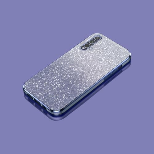 PAIXIKYZ Compatible con Huawei Nova 5T/Honor 20 Funda Suave Transparente Electropalada de TPU + Papel con Purpurina