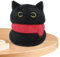 Schwarze Katze Plüschtier Kissen,Schwarze Katze Plüschpuppe - Umarmbare Wohndekoration | Kuscheltier Plüschtiere Spielzeug Katze Plüschtiere Kinder Stofftierpuppe 8,66 Zoll für Kinder Erwachsene