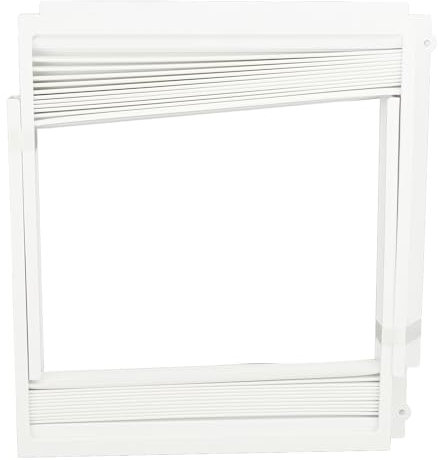 KIMISS Kit de Panel Lateral de Aire Acondicionado de Ventana con Deflector de Rejilla de Aislamiento de Doble Capa - Construcción Robusta de ABS y PVC para Refrigeración y Ventilación