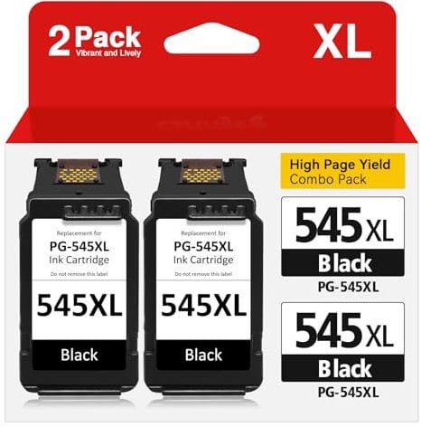 APEXCOLOR PG-545XL PG-545 XL Ersatz für Canon Druckerpatronen 545 Multipack Black für MX495 Patronen für Pixma TS3350 MG2550s TS3150 TR4550 MG3050 TR4551 MG2950 MX490 MG2555s (2 Schwarz)
