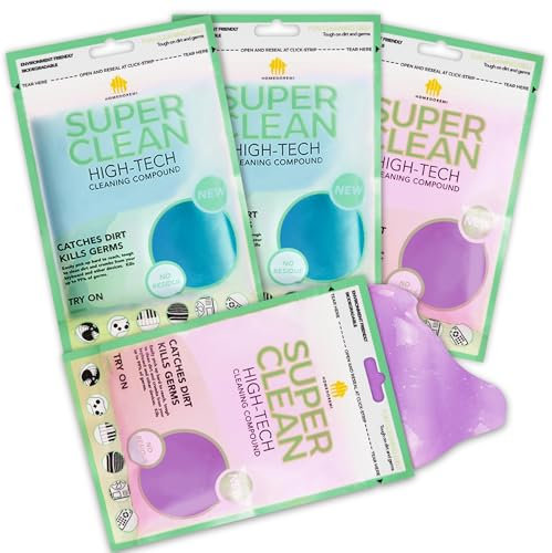 FiveJoy Car Cleaning Gels, 4-Pack Universal Auto Detailing Tools Car Interior Cleaner Putty, Dust Cleaning Mud for PC Tablet Laptop Keyboard, Camera, Printers, Calculator - 320g (2.8oz/pcs)