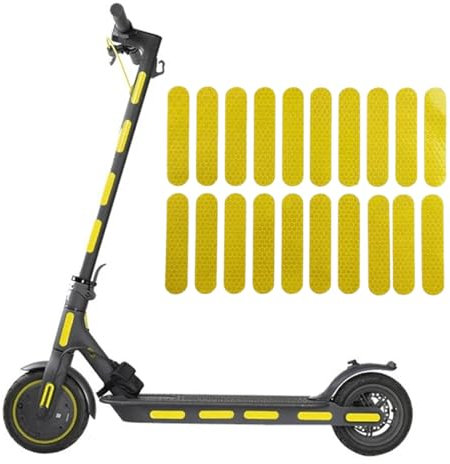 IKOPFLN Adesivo Riflettente Impermeabile per Monopattino Elettrico,Accessorio per monopattini Xiaomi Mijia M365 e Ninebot Es1/Es2/Es4(giallo)
