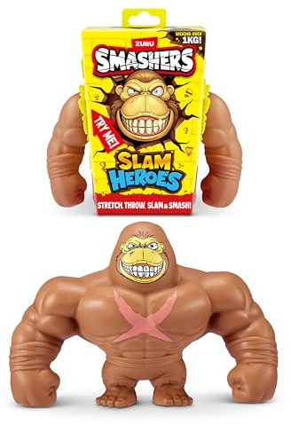 Smashers SLAM Heroes by ZURU, Gorilla (Brown) Stretchable Toy for Boys