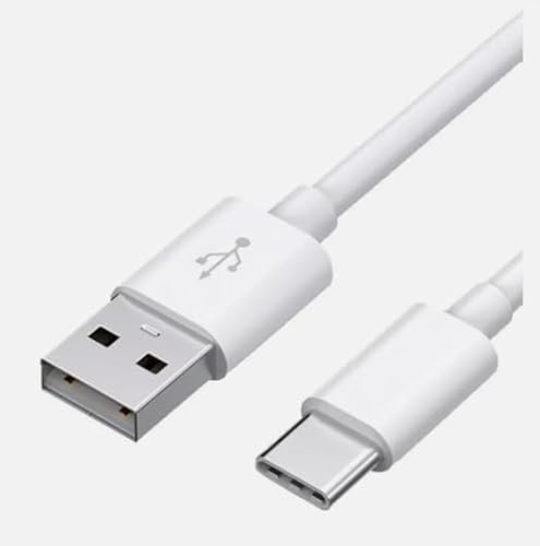 LockMingle For Galaxy Tab A8, A9 USB C Charger Cable 1m, White USB to USB C Cable 3A Fast Charging USB Type C Lead for Samsung Galaxy S23 S20 S10 S9 A53 A54 & iPhone 15 Serie