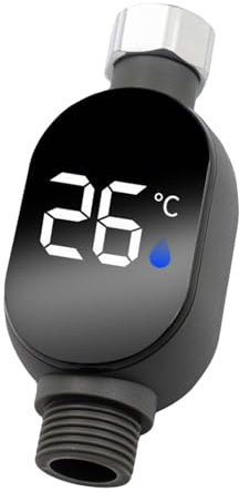 Verificador de temperatura del agua: calorímetro de ducha digital, termómetro de baño de medición rápida | Visor de temperatura de grifo, sensor de calor de baño impermeable para equipos de baño para