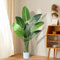 INSANYJ Plante Artificielle, 120cm Bananier Artificiel avec 8 Feuilles, Fausse Plante Interieur Exterieur, Artificielle Plastique Fausse Plante avec Pot pour Decoration Salon Chambre Bureau Cuisine