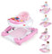 COSTWAY 6 in 1 Lauflernhilfe, Lauflernwagen mit abnehmbarem Spielboard & Fußpolster, Baby Walker höhenverstellbar & klappbar, Laufwagen mit Musik & Licht, Gehfrei baby ab 6 Monaten (Rosa)