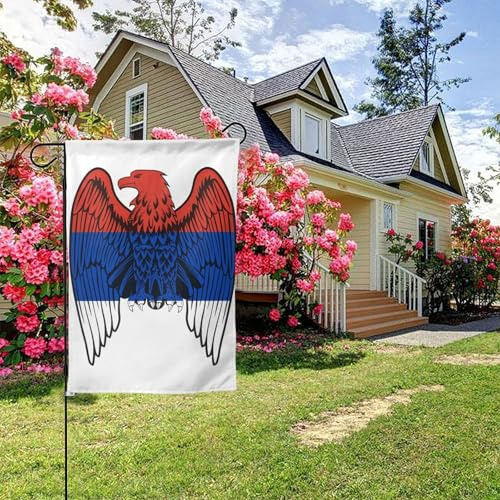 Drapeau Aigle Russe double face 28 x 40 pouces Décoration extérieure