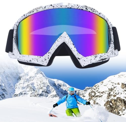 Comioke Motorradbrille, Skibrille, Motocross Brille, Snowboardbrille, Skibrille Herren, Sportbrille für Ski, Snowboard und Motorradsport