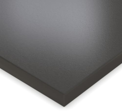 AUPROTEC Schreibtischplatte 28 mm 180x90 cm | wasserabweisend & Kratzfest | ideal für höhenverstellbare Tischgestelle in Homeoffice & Büro | Anthrazit | 2 mm ABS-Kante