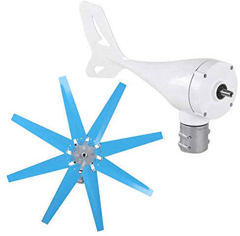 Marhynchus Kit Generatore Eolico Generatore Eolico a 8 Pale in Lega di Alluminio 200 W DC 12 V con Controller PM Trifase Avvio Basso a 2,0 M/s per Lampioni Stradali Fuori Rete (DC24V)
