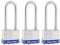 Master Lock Padlock, Laminated Steel Lock, 1-3/4 in. Wide, 1TRILJ (Pack of 3-Keyed Alike), Silver