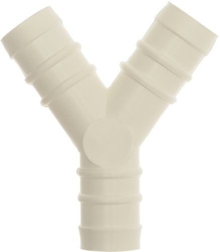 W4 Y-Piece Hose Connector - White, 3/4 Inch