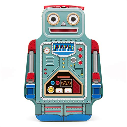 Suck UK - Robot Lunch Box Kids Lunch Box & Toy Storage Bedroom Decor & Organisation Retro Bag Kids Containers Tin Bento Boxes for Adult