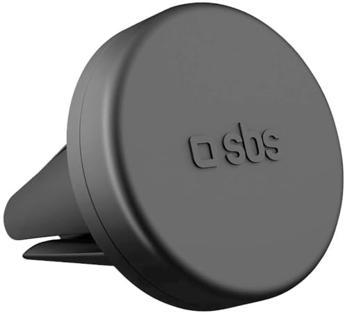 SBS Universal Magnetic Car Holder, Handy-Halter mit Clip für Armaturenbrett Lüftungsschlitze, Metallplatten enthalten