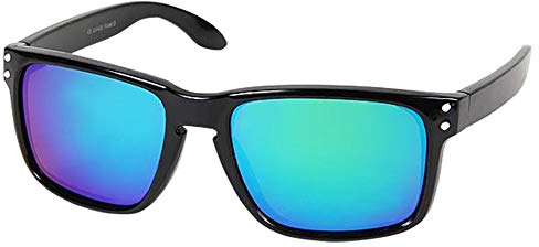 CHICNET Hochwertige Sonnenbrille Vintage Nerd Brille verspiegelt 400 UV Pünktchen bunt schwarz weiß