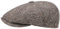 LIERYS Fischgrat Flatcap (Schiebermütze) Herren - Schirmmütze mit Futter - Made in Italy - Hatteras Flat Cap mit Wolle und Fischgräten Muster - Mütze Herbst/Winter Dunkelbeige L (58-59 cm)