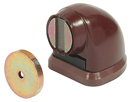 Gedotec Torstopper Magnetisch - Türstopper 20 kg - braun | Türfeststeller für Bodenmontage | Torfeststeller Boden-Stopper mit Magnet | Boden Tür-Magnet extra Stark | Türbodenmagnet | Haustür Türhalter