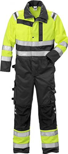Fristads Kansas Workwear 124376 Coverall Hi-Vis Yellow/Black 2XL