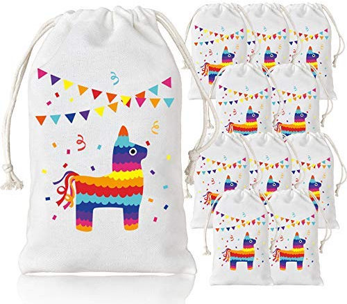 Lama Party Taschen Parteibevorzugung Goodie Treat Taschen für Lama Geburtstagsparty Fiesta Cinco de Mayo Party Supplies 12 Pack