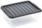 URBNLIVING 28 Liter Underbed Storage Box & Lid Black x2