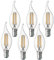 SD LUX Bombillas LED B15,B15d, SBC de filamento vintage de vela, bombillas CA35, sin parpadeo, rosca Edison, 4 W (equivalente a 40 W), 420 lm, luz blanca cálida 2700 K, no regulable, 6 paquetes