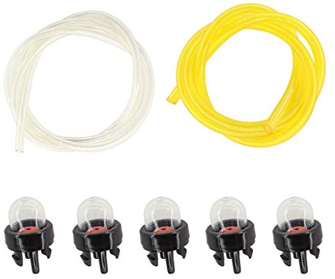 HURI 5x Primer Pumpe Benzinpumpe Kraftstoffpumpe & Benzinschlauch für Motorsense Stihl FS120 FS200 FS300 FS350 FS400 FS450 FS480 FS500 FS550 MS181 MS210 MS211 MS230 MS250
