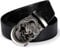 Barry.Wang Leather Ratchet Belts for Men 1 3/8 Black Belt Adjustable Dragon Buckle for Jeans Wedding Business Anniversary Ball Gala
