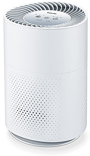 Beurer LR220UK Air Purifier with HEPA H13 Filter, Captures 99.95% Of Harmful Particles For Cleaner Air In Your Home, 2 Power Settings Plus Turbo Mode, Room Size 13-37 m²