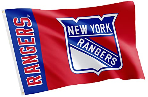 Flagge der New York Rangers Team NHL National Hockey League 100% Polyester Indoor Outdoor 91 x 152 cm (Namensflagge)