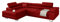 KREATIVE FURNITURE & DESIGN Ecksofa Miami ecksofa mit schlaffunktion und bettkasten, Wohnzimmer ecksofa, Ecksofa mit Bettkasten, Ecksofa in L-Form (Casablanca 2309) (Rot, Ottomane Links)