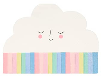Meri Meri Wolken-Servietten (20 Stück), Wolkenförmige Papierservietten, Einweg