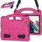 Funda para Samsung Galaxy Tab A8 10.5 2022 (SM-X200/X205/X207), Duradera Prueba Golpes Galaxy Tab A8 10,5 Pulgada Funda Niños, Soporte Multiángulo Galaxy Tab A8 Funda con Correa Hombro (Rosa)