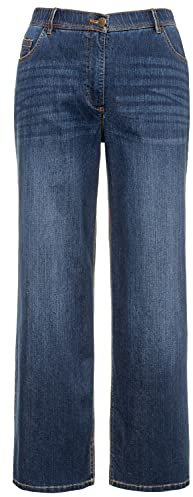 Ulla Popken Damen Weite Jeans Hose, Blue Denim, 32W / 32L EU