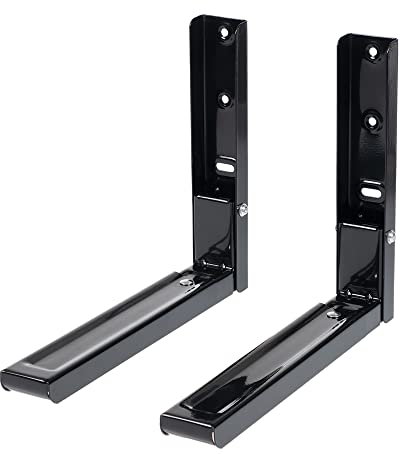 Invero Universal Microwave Wall Extendable Bracket - Heavy Duty Adjustable Wall Mounted Arm Shelf with Fixture & Fittings - for Kitchens, Restaurants, Bars, Flats - Max Weight 45kg