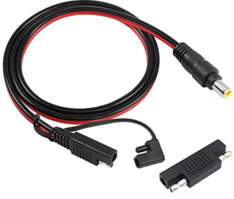 YACESJAO Solarstecker und auf DC8 mm Adapterkabel 1 m 14 AWG SAE Stecker auf DC 8 mm Stecker Kabel für Solargenerator, Automobil, Wohnmobil, Solarbatterie-Panel
