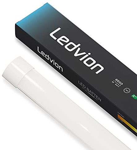 Ledvion - 2er-pack LED Batten T8 Tube 150cm (40W, 6500K, 6000L), Leuchtstreifen, LED-Leuchtstoffröhre Flicker-Free, Deckenleuchten Garage Beleuchtung