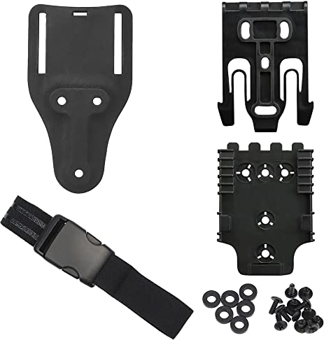 Schnellverschluss-System-Kit, mit Holster-Oberschenkelriemen, Mid-Ride-Beinschlaufen-Plattform(17cm) QLS 22 19 Adapter-Basis